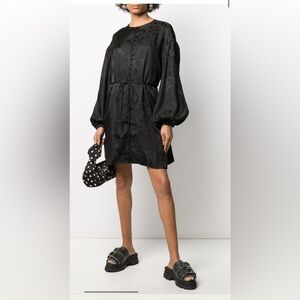 STINE Goya sold out DiDA lace dress Black Button-Up Lagenlook witchy